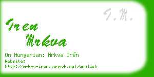 iren mrkva business card